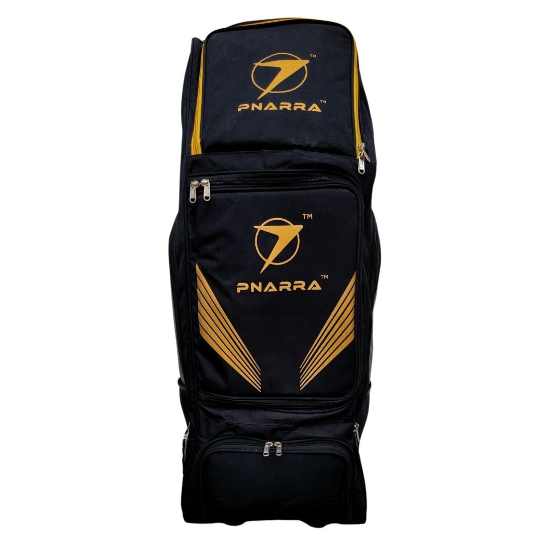 PNARRA Player Series Duffel Wheel Cricket Kit Bag - Black