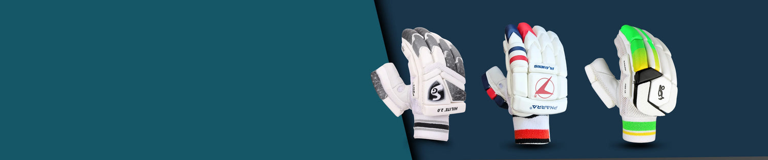 Cricket batting gloves with premium grip, finger protection, and breathable comfort