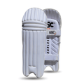 DSC Flex Lite Moulded Batting Leg Guard (White) – Lightweight cricket pads with high-density foam protection.