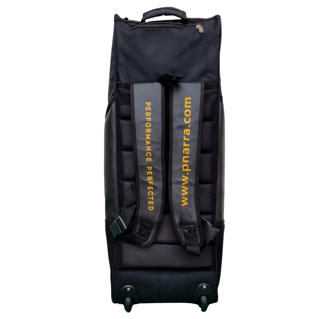 PNARRA Player Series Duffel Wheel Cricket Kit Bag - Black