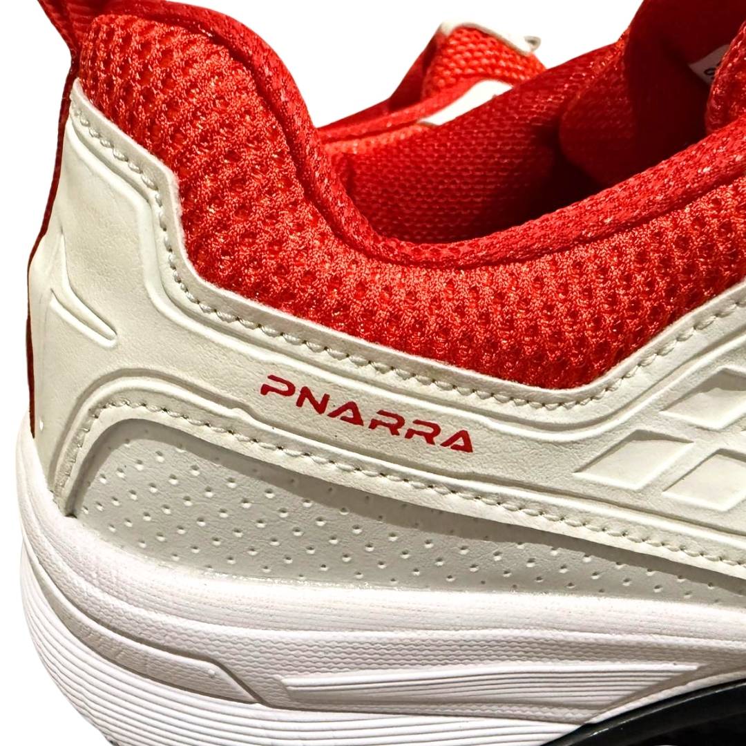 PNARRA Cricket Rubber Spikes Shoes | White