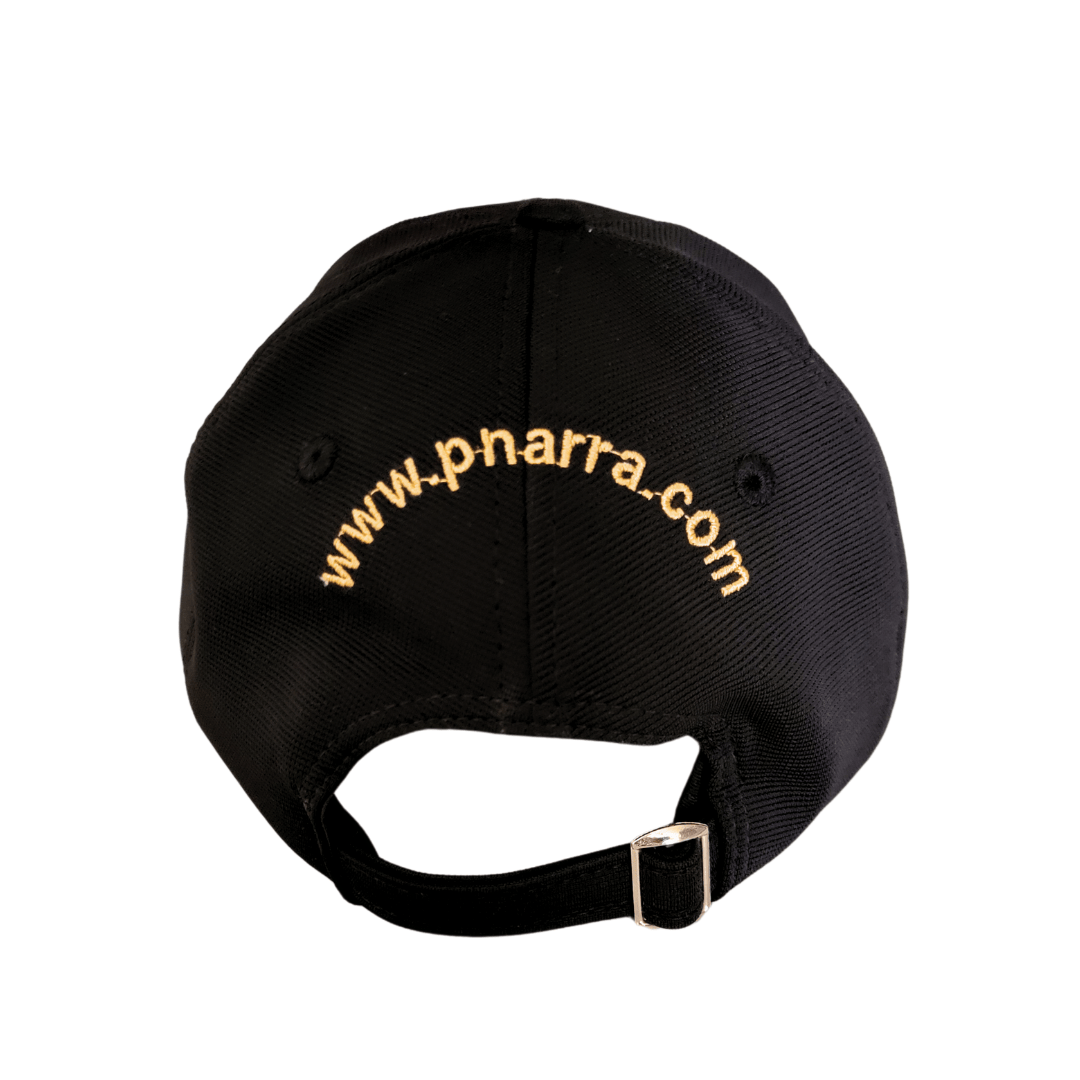 PNARRA Black Baseball Cap – Classic look with durable fabric.