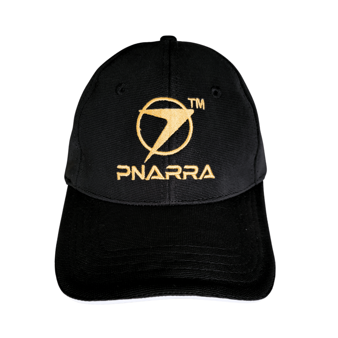 PNARRA Black Cap – Comfortable and adjustable fit for sports and casual wear.