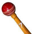 Wooden handle with smooth finish and rounded grip