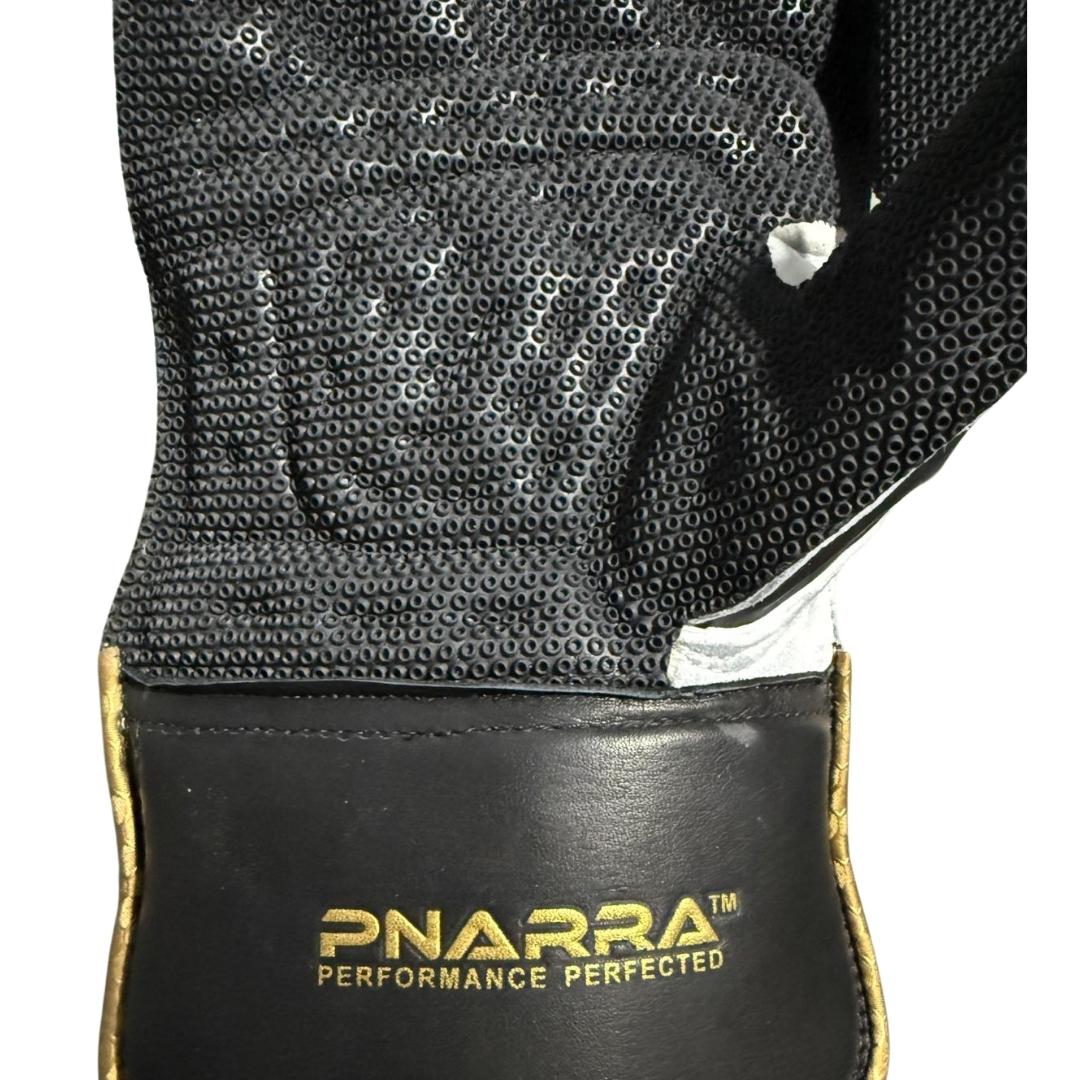 Detailed image of the PNARRA UltraFlex Midnight Wicket Gloves with enhanced grip