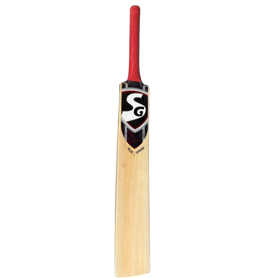 SG KLR Spark bat front view showing full profile and decals