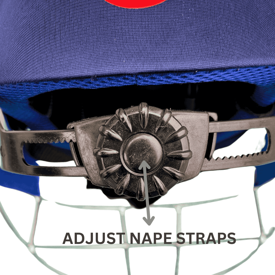 SS Cricket Helmet - Adjustable Strap Close-up