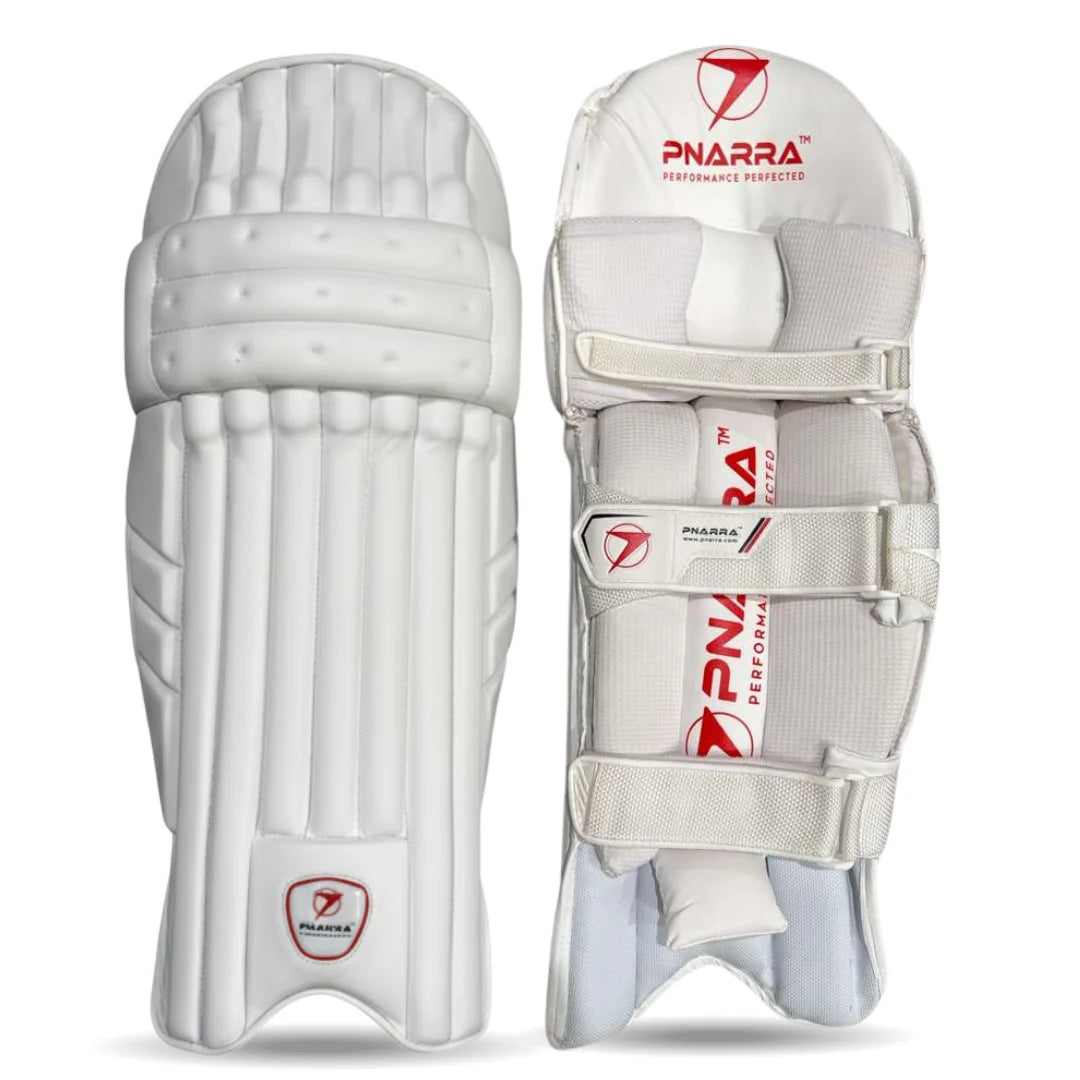 PNARRA Cricket Batting Leg Guard - White