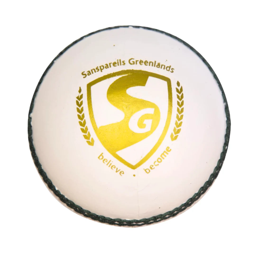 SG Club White Leather Ball