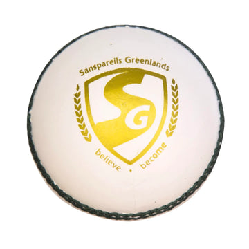 SG Club White Leather Ball
