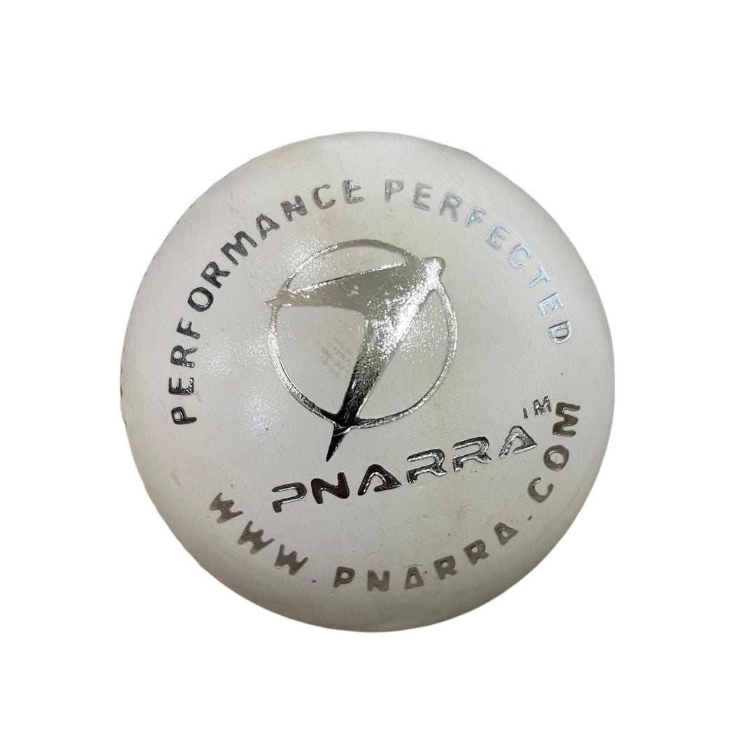 PNARRA White Leather Cricket Ball 
