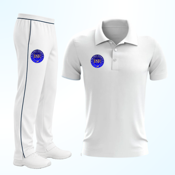 White Cricket Uniform Set - Jersey and Trouser