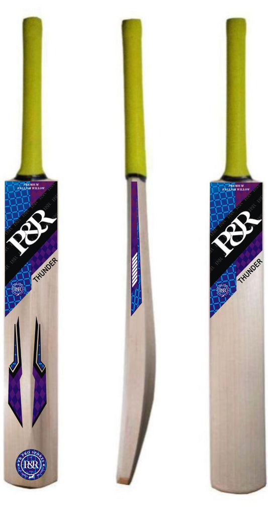 P & R Thunder Premium English Willow Cricket Bat - SH