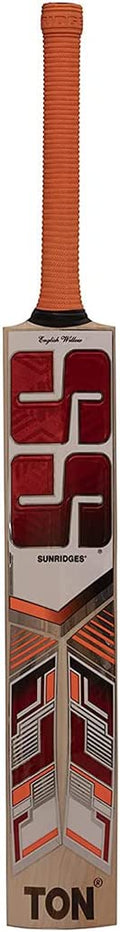 Embossed chrome sticker on SS Tiger Cricket Bat - Harrow, offering a stylish appearance and high-quality grip for improved control.