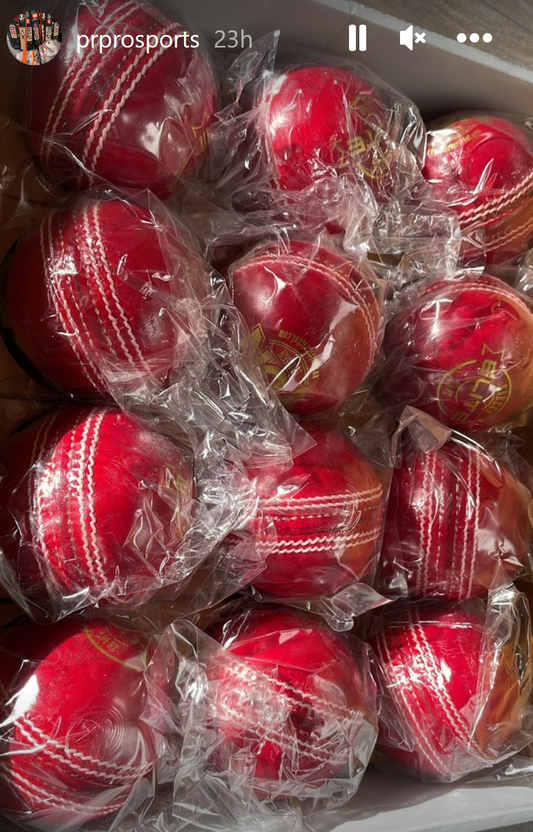 Cricket Leather Ball - Red - SS, SF, P & R