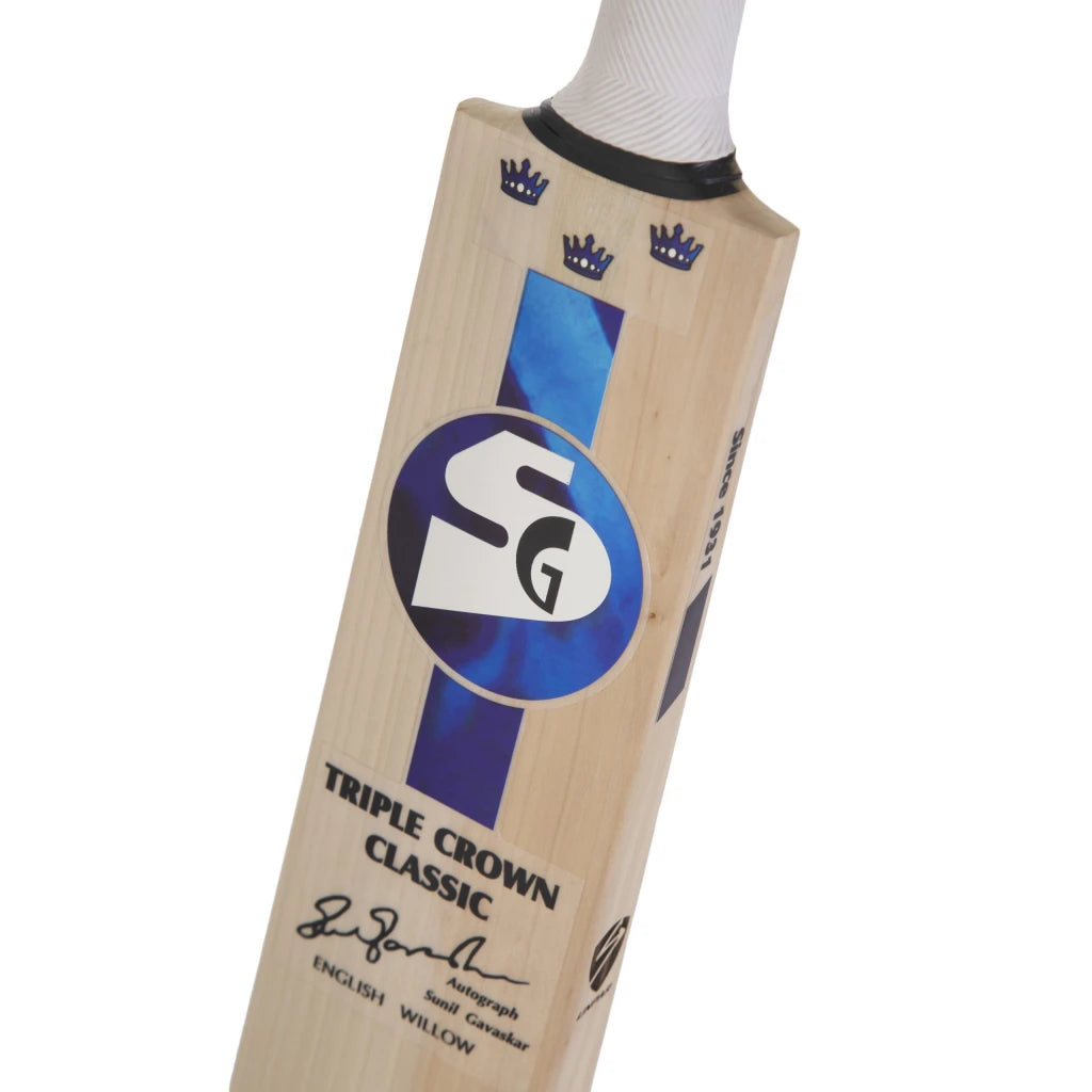 SG Triple Crown Classic English Willow top grade 1 CricketBat (Leather Ball) - Harrow