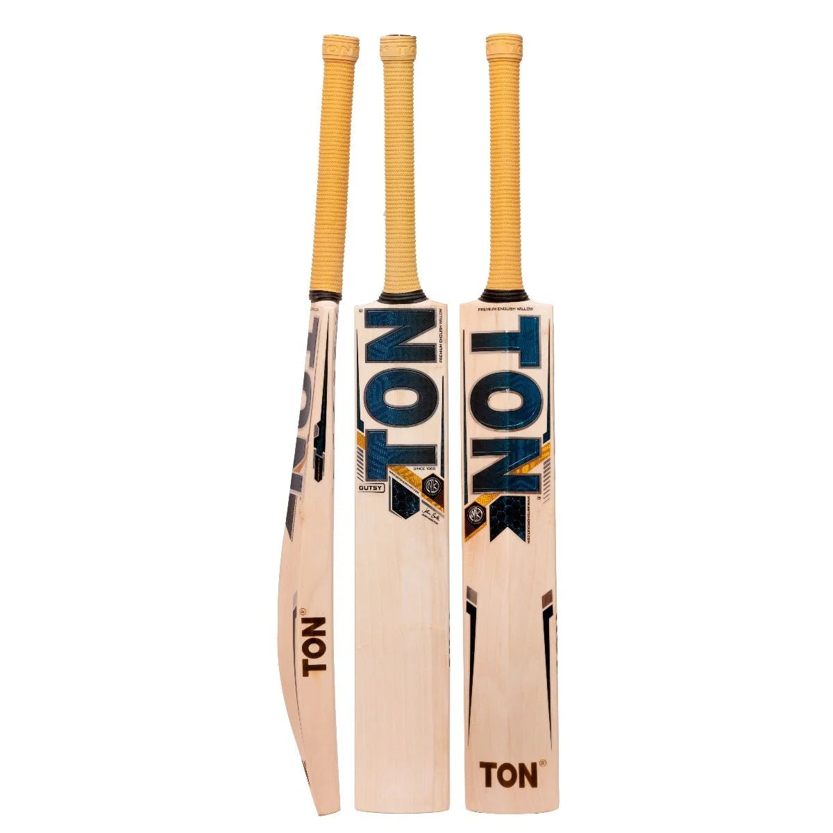 Full view of SS Ton Gutsy Cricket Bat with clean bat face, optimized for powerful and accurate strokes on the field.